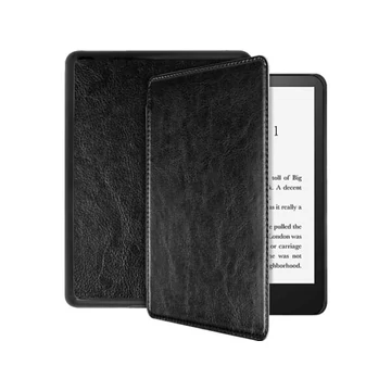 Amazon Kindle Paperwhite 2024 12. generációs és Colorsoft Smart Tok elegáns fekete bőrhatású