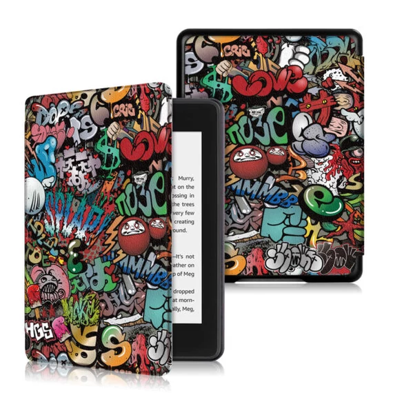 Amazon Kindle Paperwhite 2018 Smart Tok - Graffiti