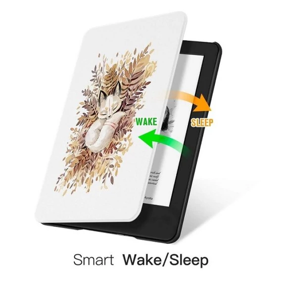 Amazon Kindle Paperwhite 2018 Smart Tok - Fehér róka